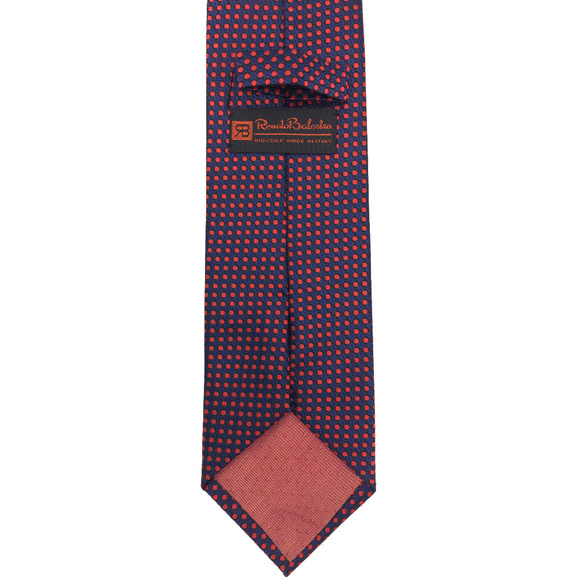 Renato Balestra Navy Blue Red 100% Silk Neck Tie - Picture 3 of 5